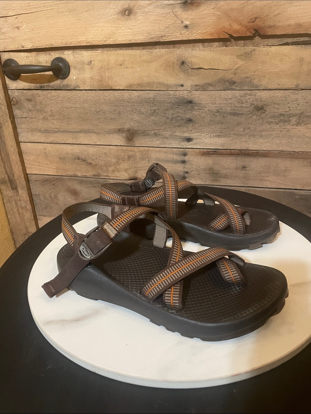 Chaco Men's Brown and Orange Z/Cloud Sport Sandals